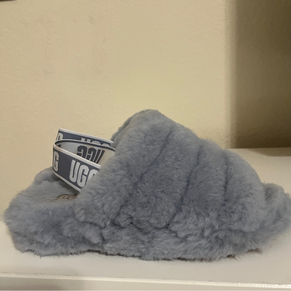 UGG Fluffy Gray Slippers